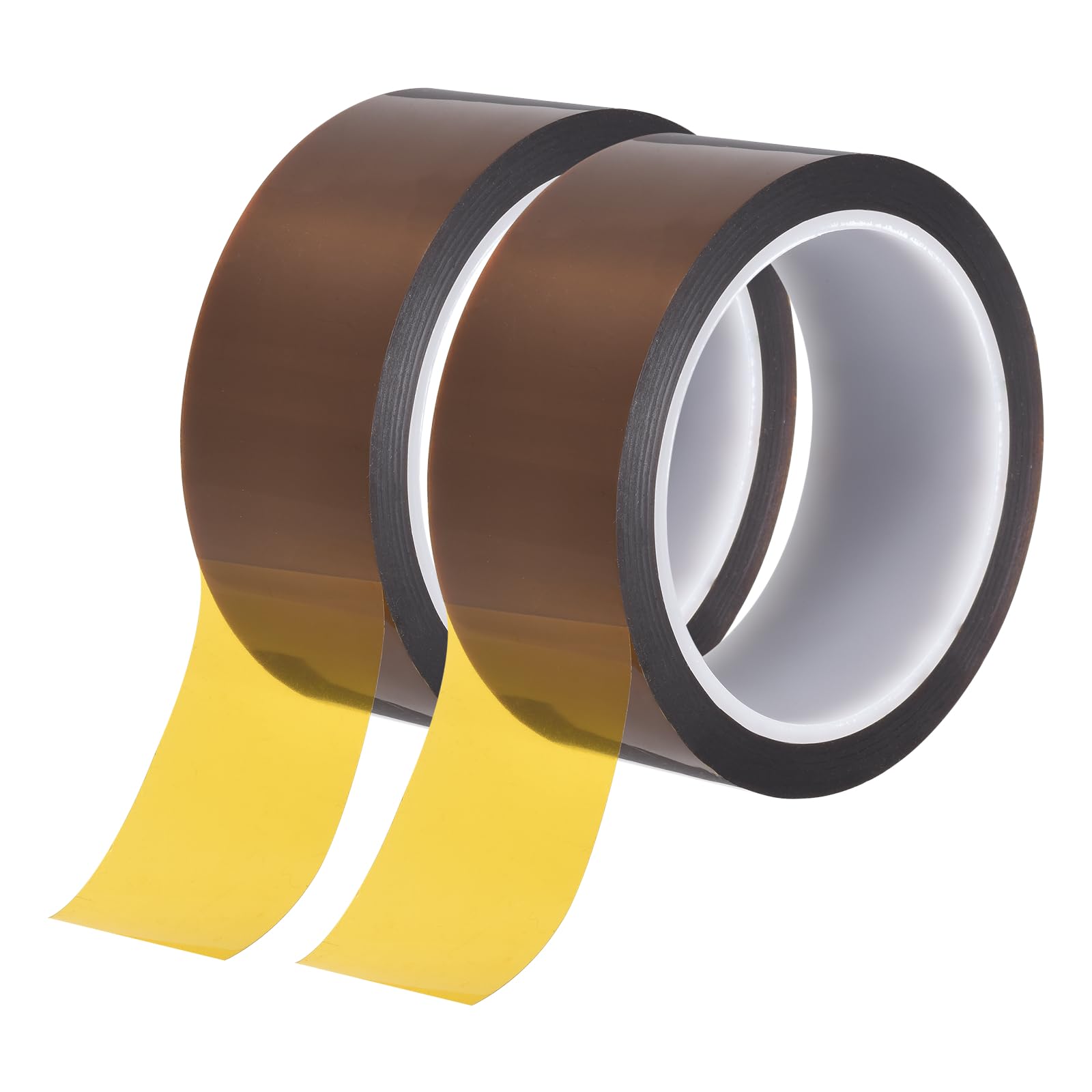 sourcing map 2 rollos de cinta térmica, 40 mm x 33 m, cinta de sublimación de transferencia de calor de poliimida, sin residuos, cintas resistentes a altas temperaturas para placa de circuito de