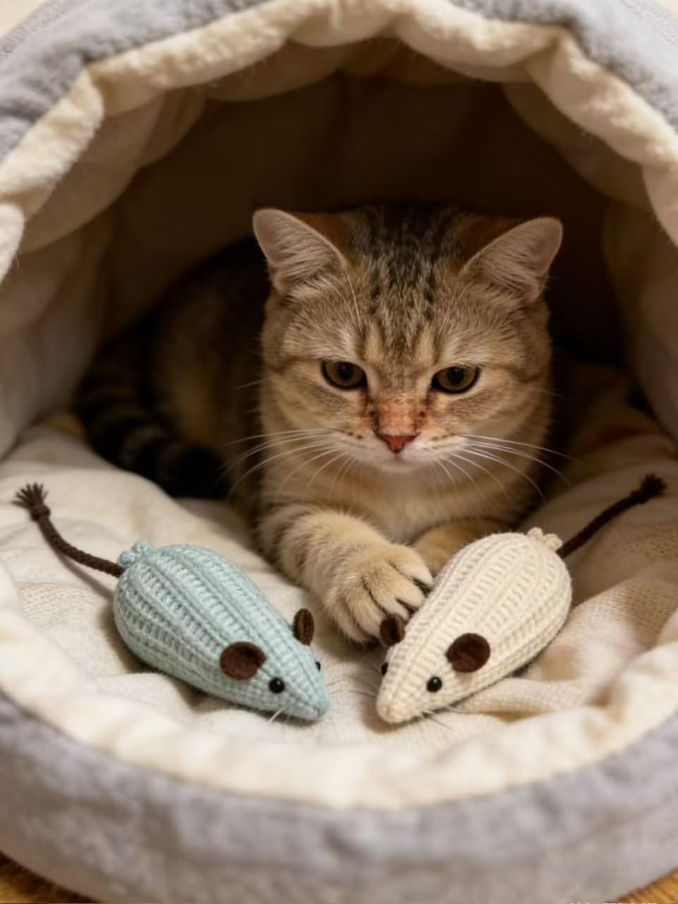 2 Pack Cat Mouse Toy Mouse Toys for Cats Cat Toy Mouse Cat Toys Mice Soft Plush Cat Chew Toy with Catnip for Kitten Interactive Play
