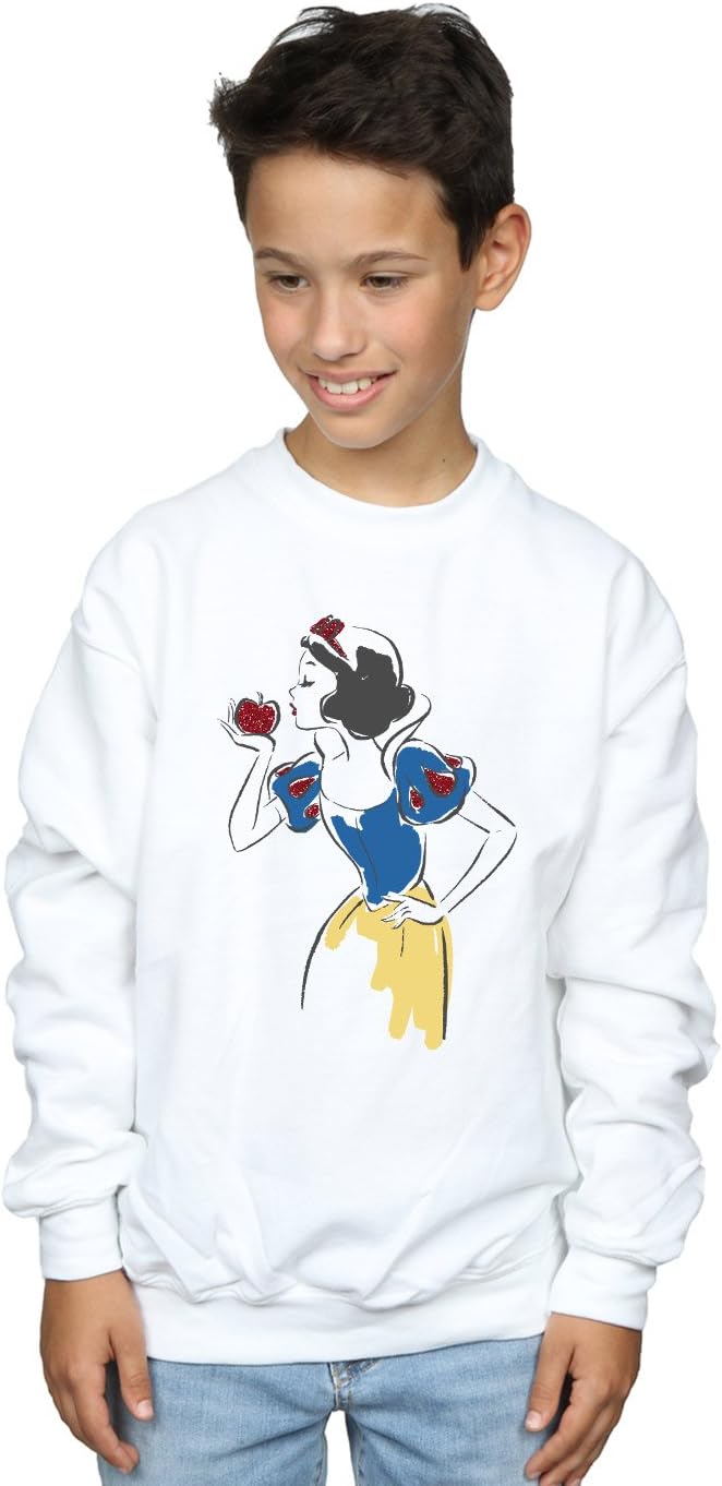 Disney Princess Boys Snow White Apple Glitter Sweatshirt White 12-13 years