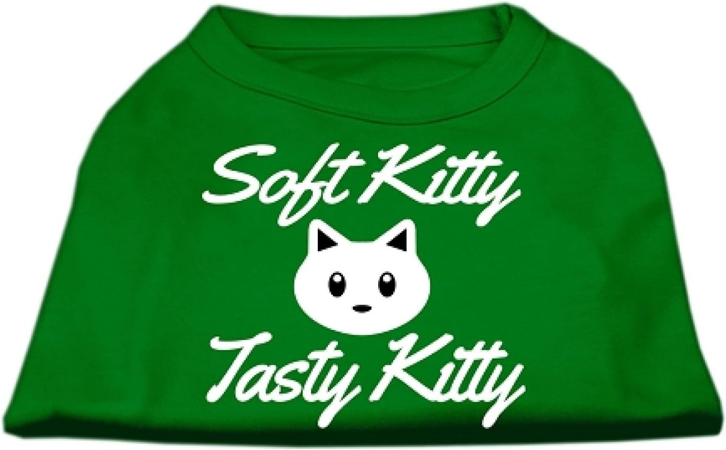 Mirage Pet Products 12-Inch Softy Kitty, Tasty Kitty Screen Print Dog Shirt, Medium, Emerald Green