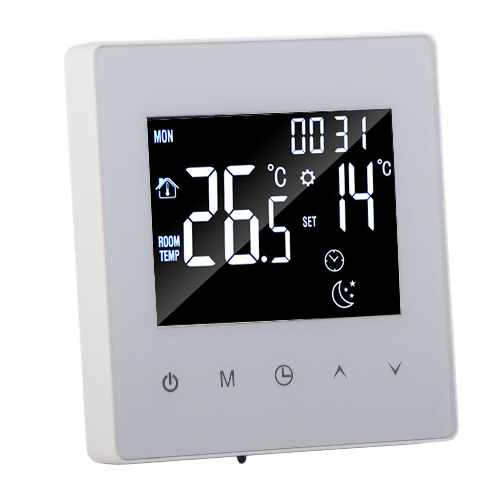 KIMISS Termostato Inteligente 3A con Pantalla LCD - Termostato de Calefacción de Agua Programable para Hogares, Oficina, Hotel y Hogares de Ancianos (Sin WiFi)