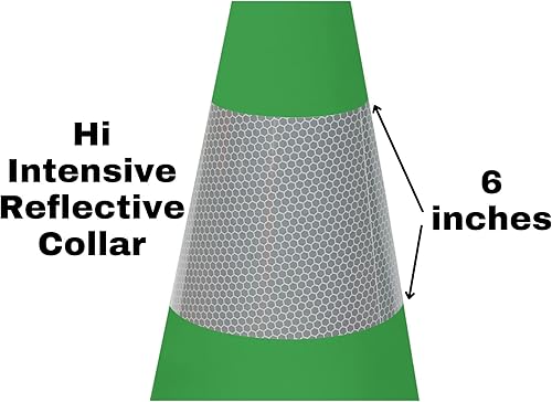 Miniatura 3 de CJ Safety - Conos de seguridad para tráfico (18.0in), color verde lima y verde