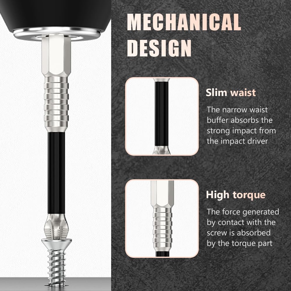 High-Magnetic Screwdriver Drill Bit Set, Strong Screwdriver Drill, Anti-Shock Impact Driver Bit Set, Electric Precision Screw Sets for Home DIY Profession (6pcs,(25-50-65-70-90-150mm))