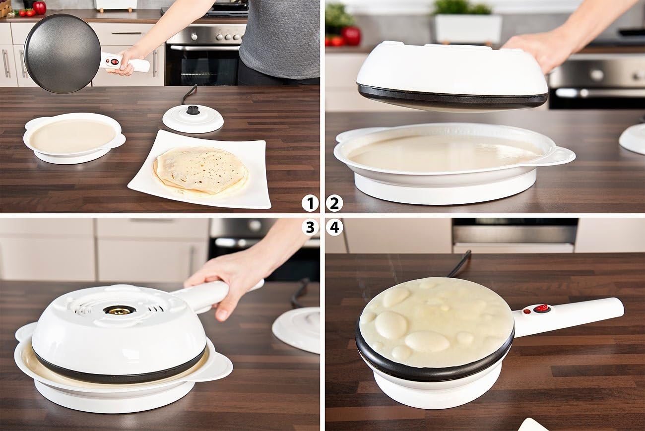 Rosenstein & Söhne Crêpière électrique sans fil Ø 20 cm