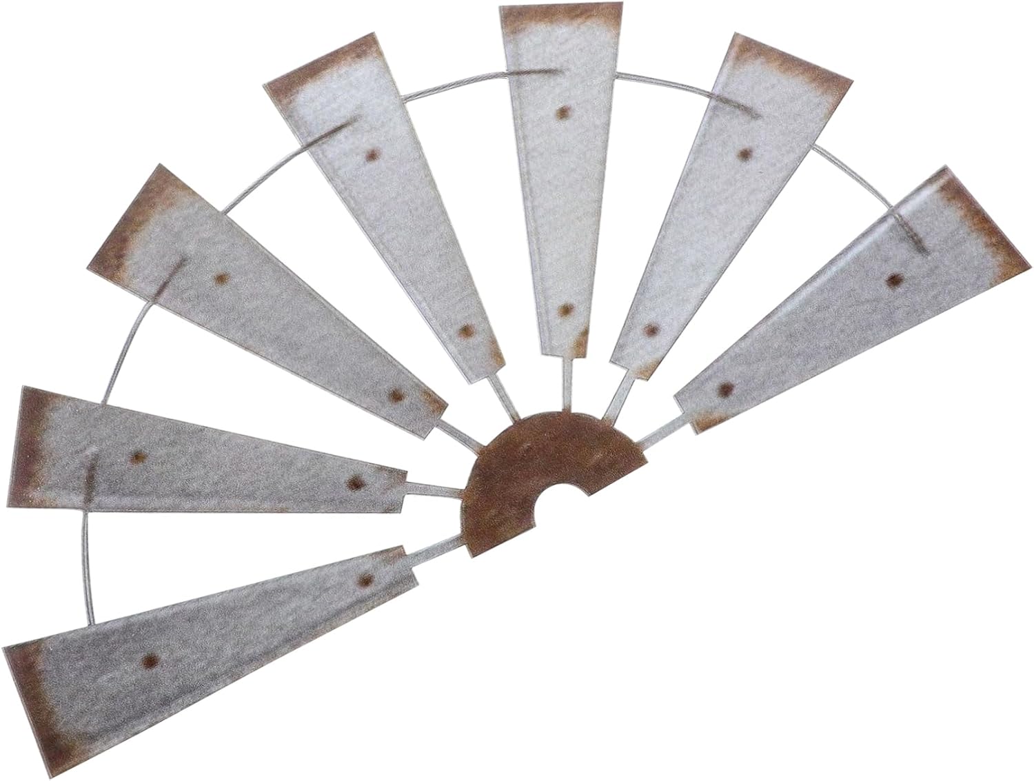 Half Windmill Wall Decor Rustic Iron Farmhouse Art for Home Country Wall Decoration for Garden and Indoor Use