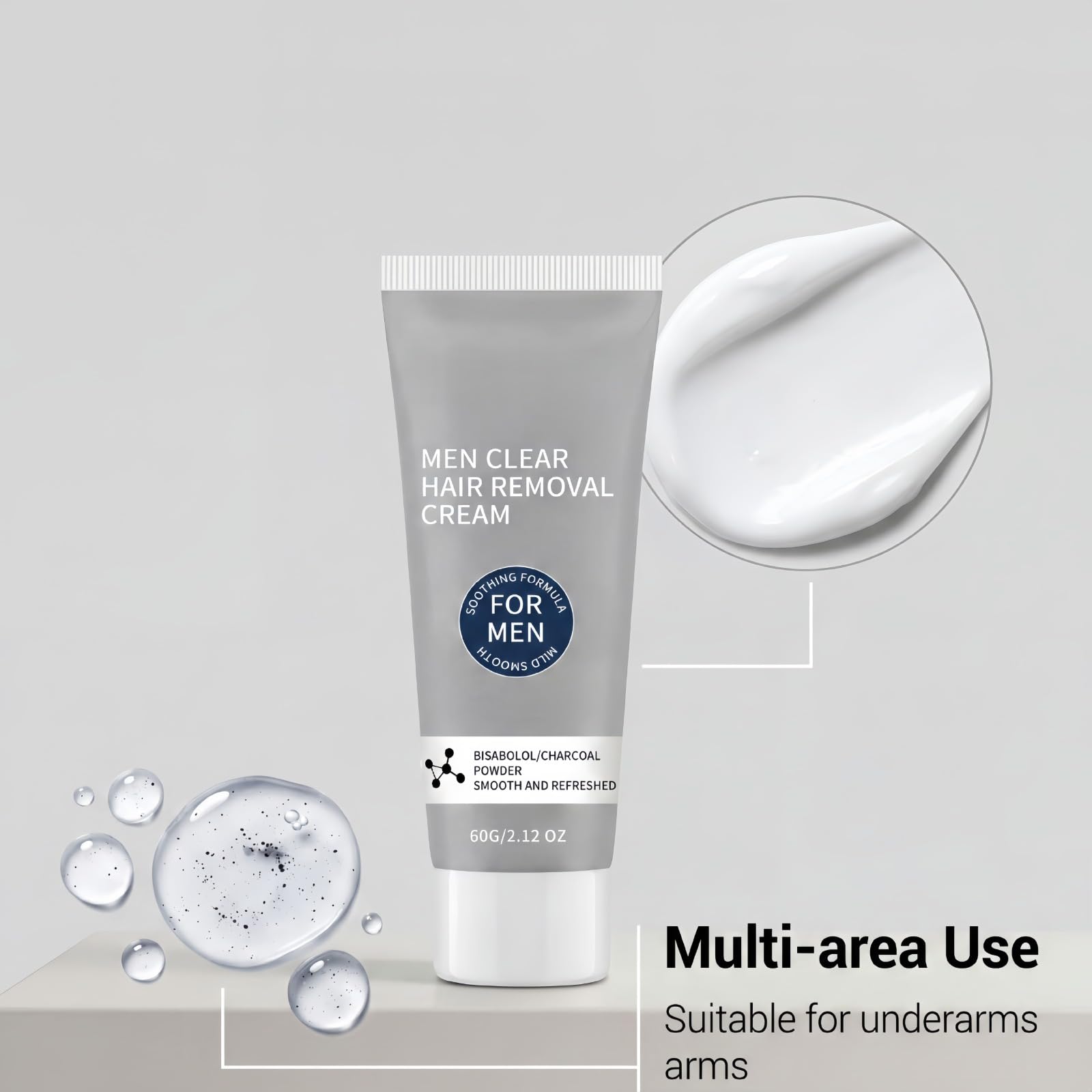 Herren-Haarentfernungscreme, extra sanft für empfindliche Bereiche – Groin, Scrotum und Buttocks – keine Schnitte oder Shaving Buttons