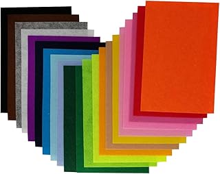 Otylzto 20PCS Fabric Felt Sheets 12"x8", Assorted Colors,DIY Craft Squares Nonwoven,Felt Sheets for Crafts,Felt Fabric,Felt for Sewing,Fleece Fabric,Craft Felt,Felt Squares,Felt for Crafts,Craft Felt