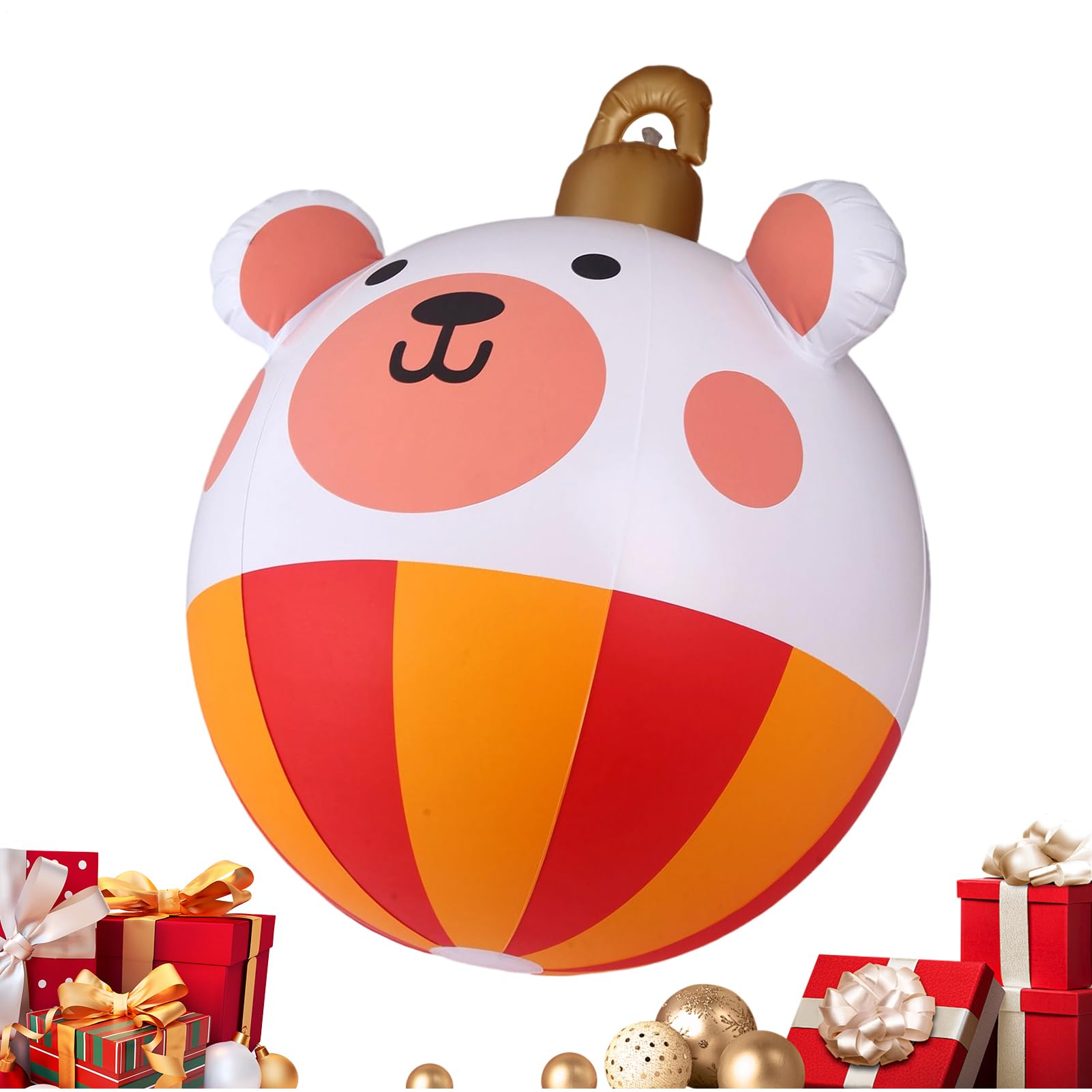 Boule à Gonfler de 58 cm Noël - Décoration Ours Cerf Extérieure et Intérieure pour Jardin