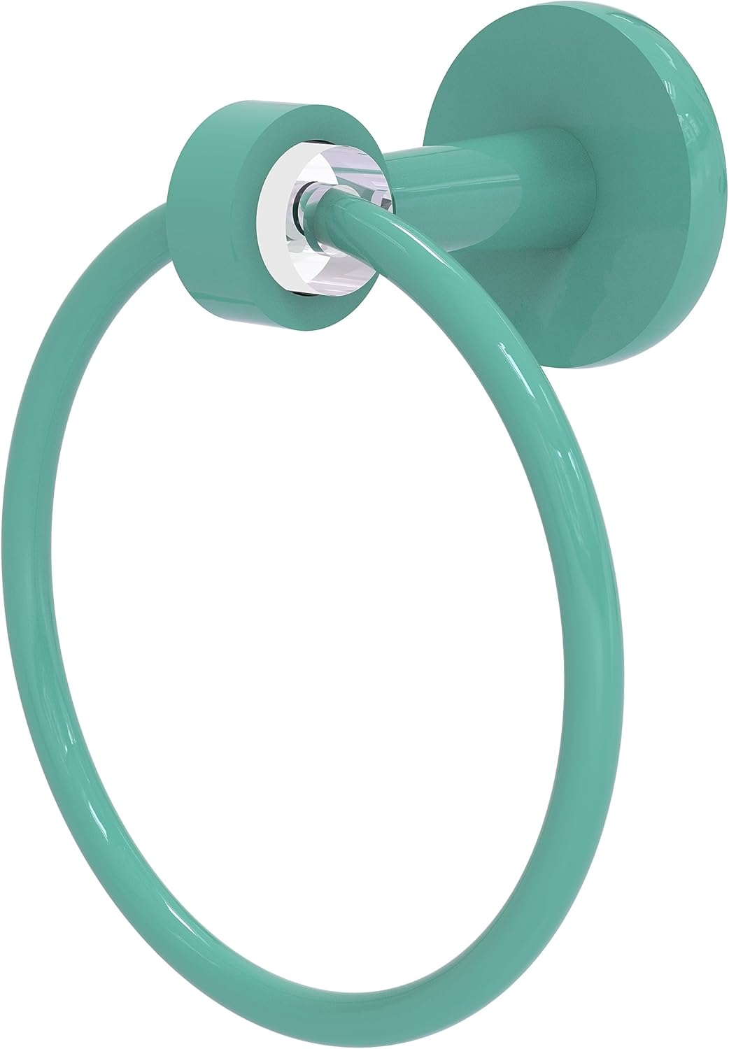 Allied Brass CV-16 Clearview Collection Towel Ring, Unlacquered Brass