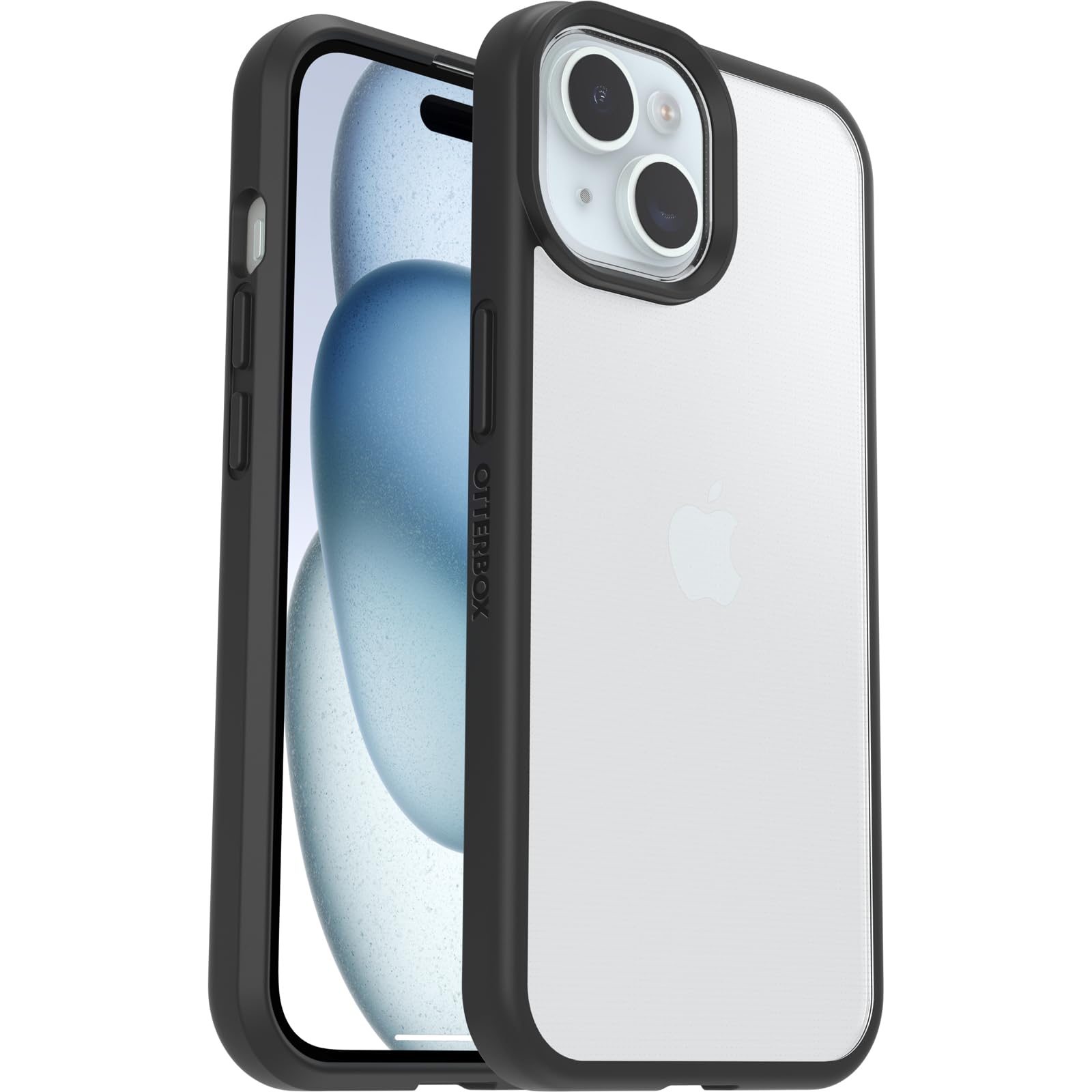 OtterBox Sleek Series Case for iPhone 15, Shockproof, Drop Proof, Ultra-Slim, Protective Thin Case, Tested to Military Standard, Black Crystal, Pro Pack, No Retail Packaging