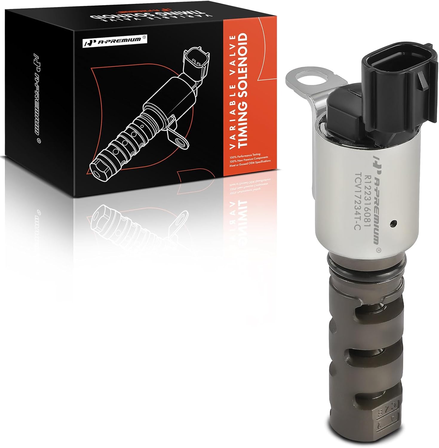 A-Premium Engine Variable Valve Timing (VVT) Solenoid Compatible with Toyota Tundra 4Runner Sequoia Land Cruiser FJ Cruiser Lexus IS F/IS250, Replace# 15330-38010, 15330-0S010