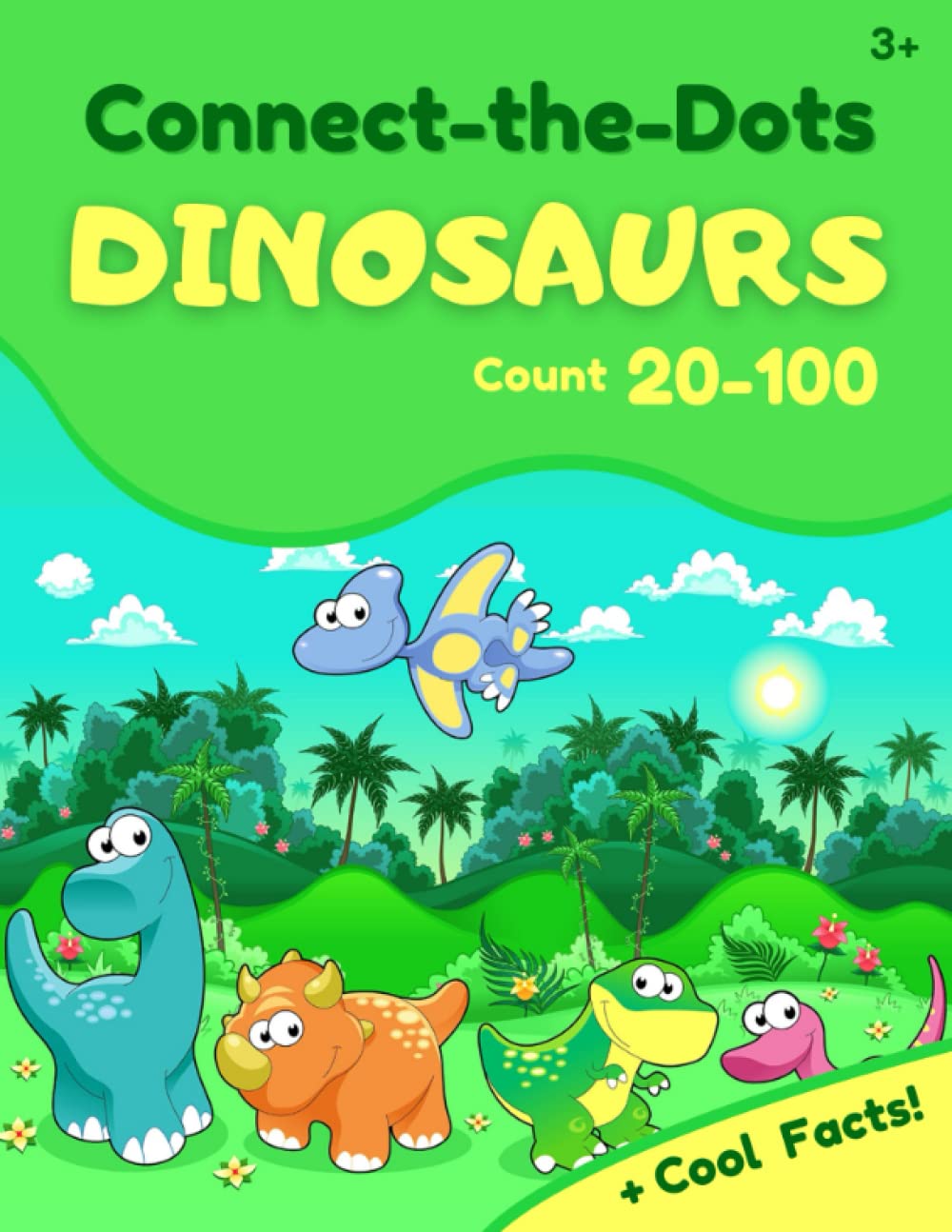 Connect the Dots Dinosaurs: Puzzles for Kids Ages 4-8 Counting 20-100