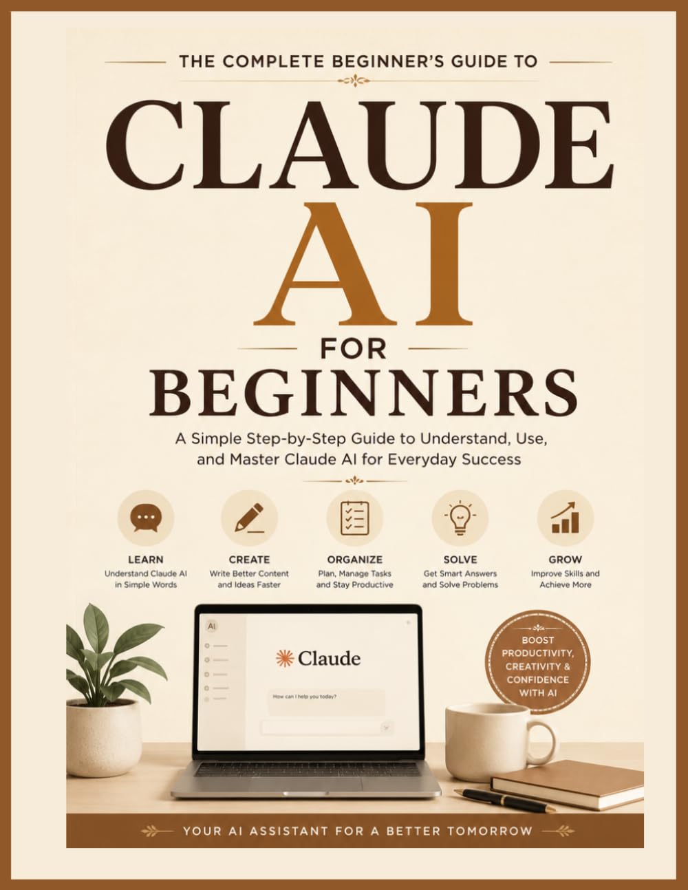 CLAUDE AI FOR BEGINNERS: Step-by-Step Beginner's Guide to Using Claude AI for Productivity, Content Creation, Problem Solving, and Everyday Tasks