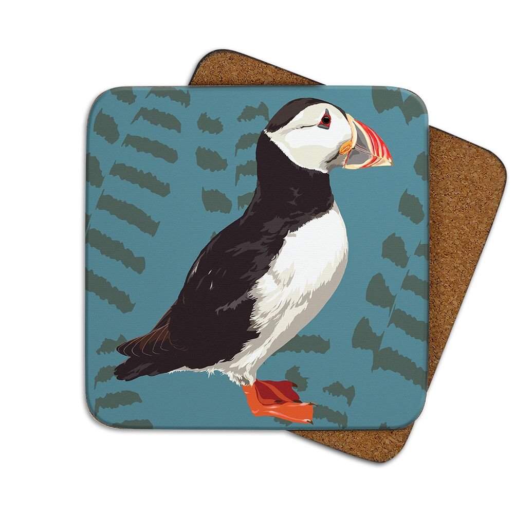Puffin Coaster by Leslie Gerry