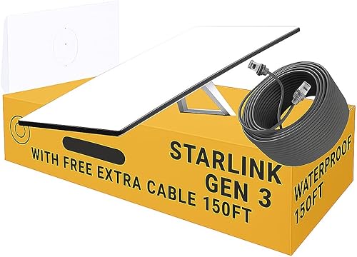 Star Link Standard Kit AX GEN 3 - Kit de Internet satelital residencial con enrutador Wi-Fi 6 de tres bandas y hardware de autoinstalación