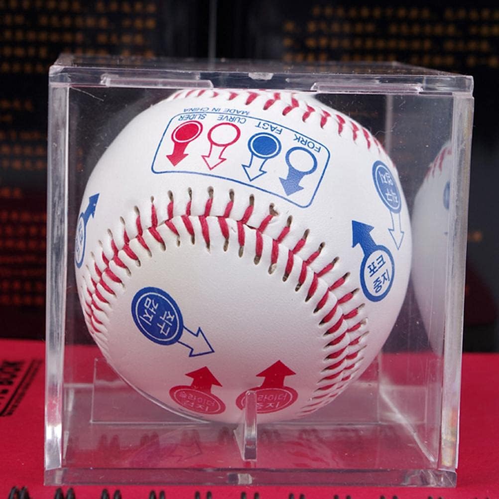 Etui na wystawę baseballową, akrylowy uchwyt na piłkę tenisową, kwadratowy, przezroczysty pokrowiec, pojemnik do przechowywania, ochrona przed promieniowaniem UV, pyłoszczelny (biały)