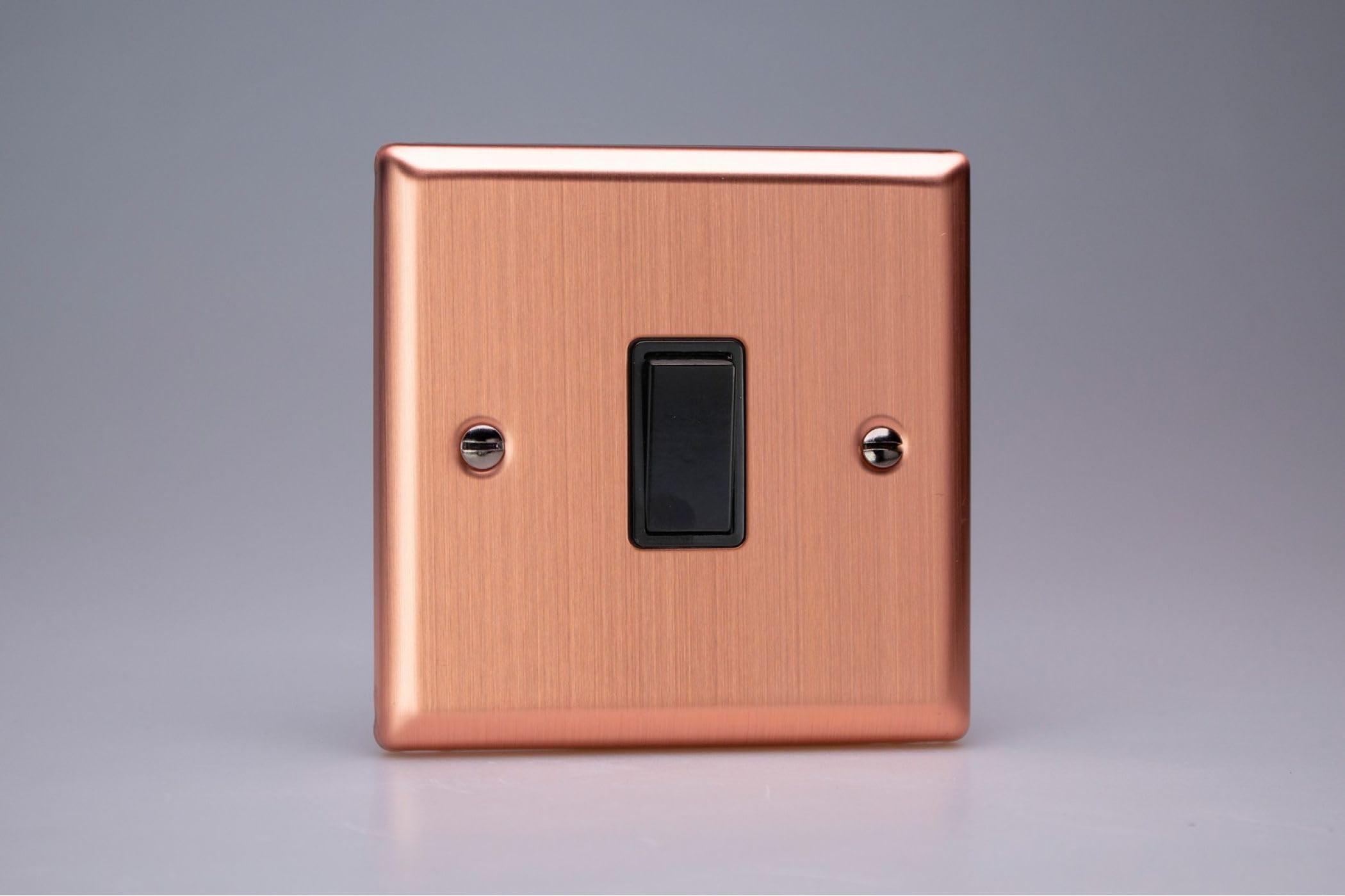 Varilight XY1B.BC Light Switch, 10A, 2-Way, Urban Brushed Copper + Black Insert