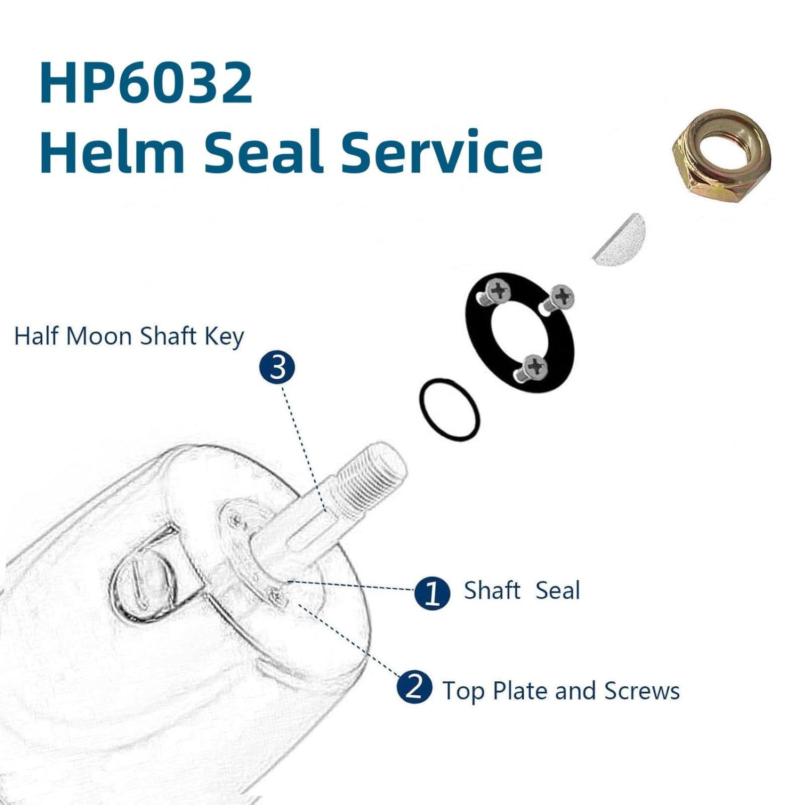 Quad-Ring-Wellendichtring HP6032 Nyloc 5/8 Zoll Mutter Holzmeister Schlüsselsatz passend für BayStar HH4314 HH4513 Hydraulische Lenkung Kit