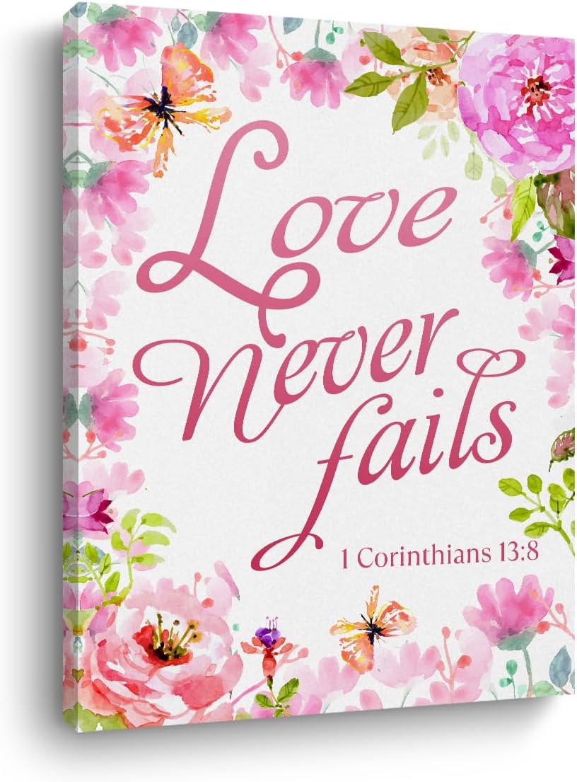 Amazon.com: Inspirational Christian Bible Verse Decor Canvas Wall Art ...
