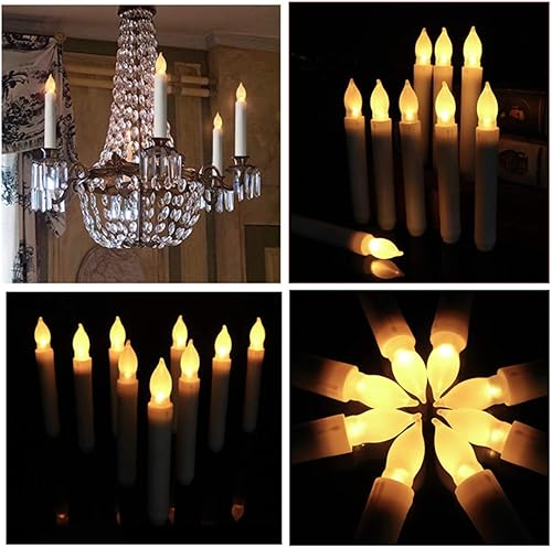 Miniatura 3 de FASTIC Vela LED sin llama funciona con pilas luz blanca cálida parpadeante con control remoto vela LED realista para Halloween Navidad fiesta boda