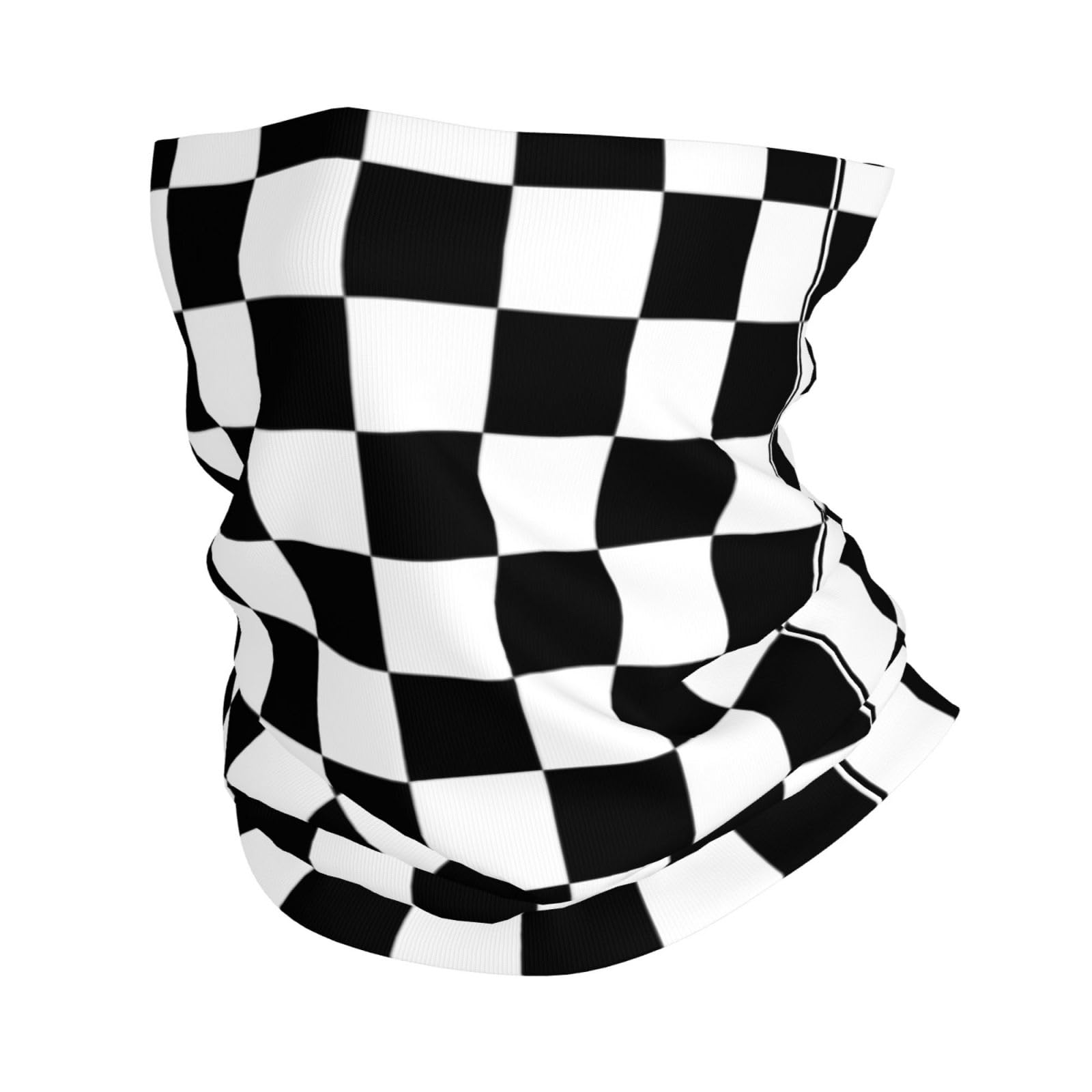 Lfeartesa Unisex As Picture Huge F1 Formula One Black & White Chequered,Bandana Neck Gaiters Multifunctional Headwear Scarf Face Shield Headband Neck Warmer Tube