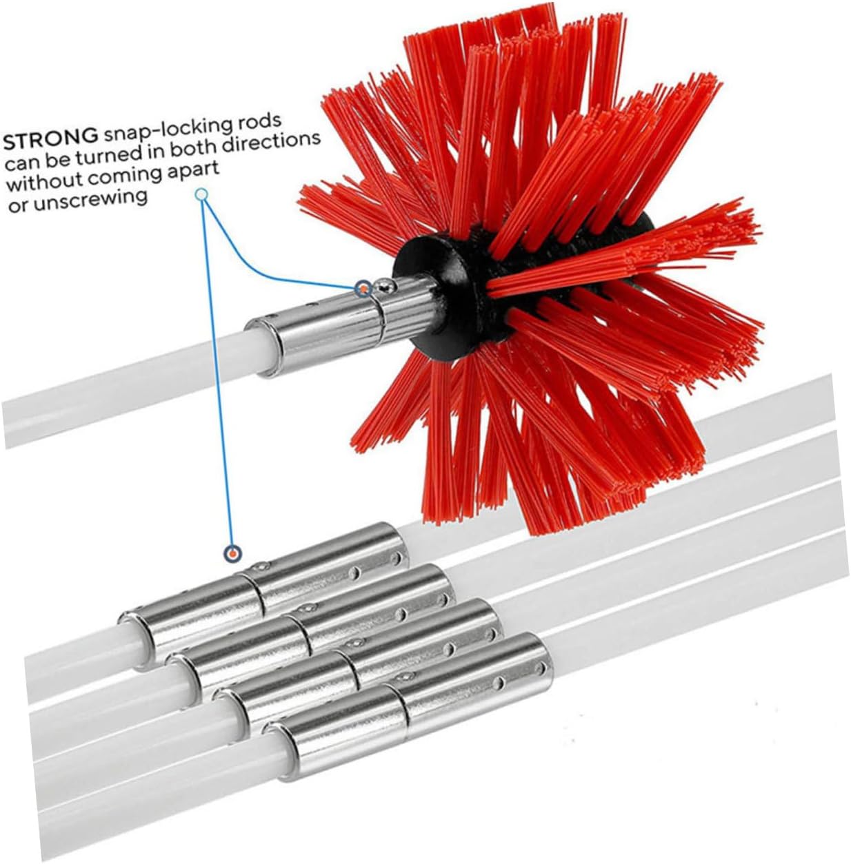 ERINGOGO Chimney Sweep Brush Vent Cleaning Brush Fireplace Flue Cleaning Tool Accessories Chimney Kit