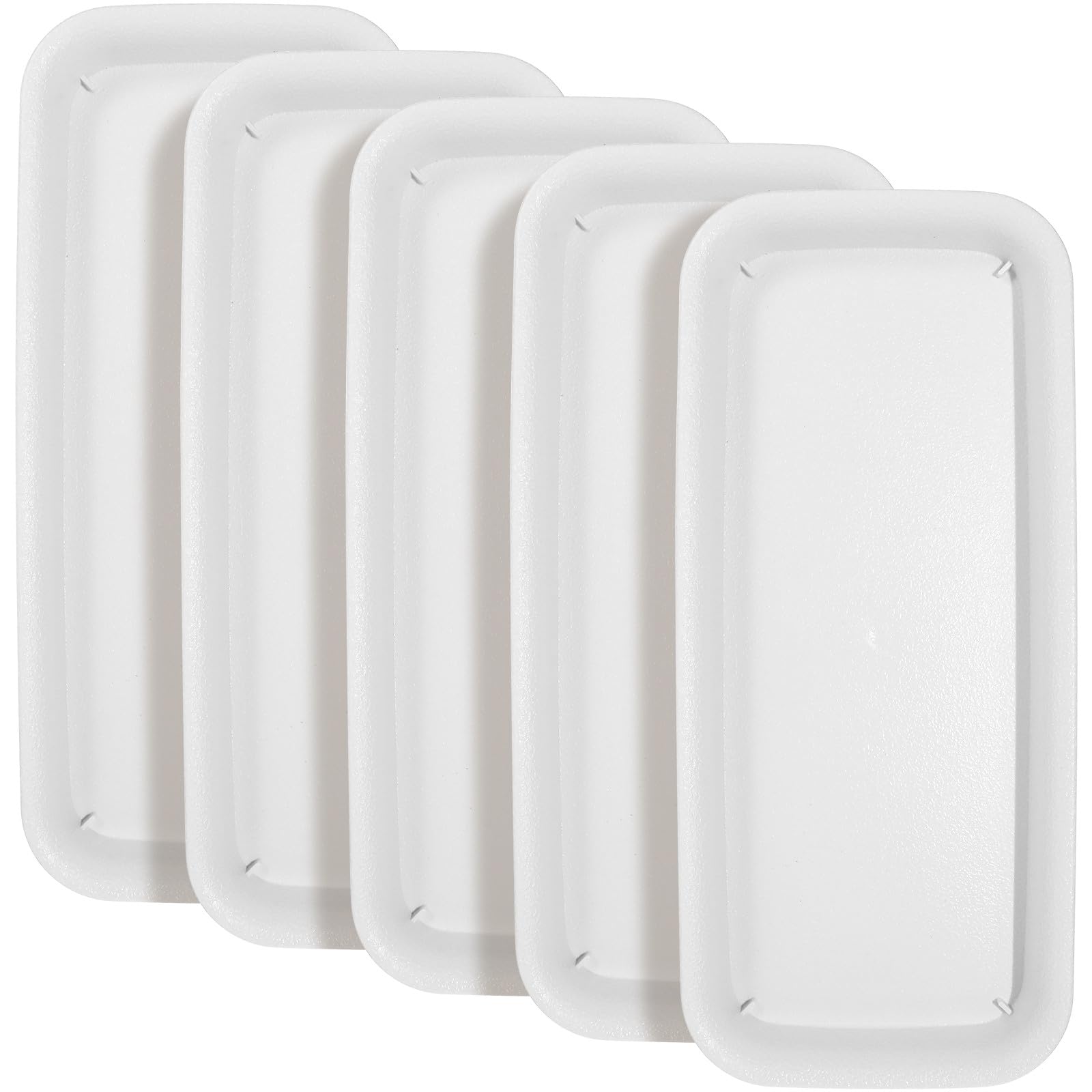Veemoon 5pcs Rectangular Planter Tray Plastic, Breathable Plant Saucer for Flower Pots, Water Saving Drought Resistant Tray for Indoor Outdoor Gardening