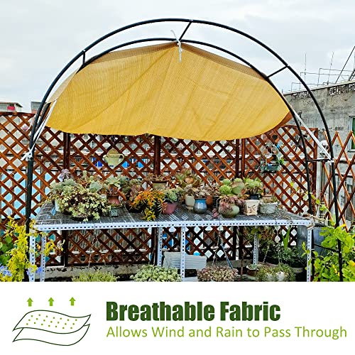 Hanjet 90% Outdoor Sun Shade Cloth With Reinforced Grommet, 8 X 10 Feet, Pergola, Porch, Patio Shade Covers For Shade And Rain, 95% Uv Protection Sun Screen, Beige #TOP5