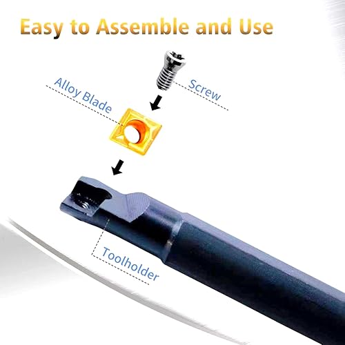 Miniatura 4 de Herramienta de torneado para torneado, soporte de roscado, 21 unids - 7 unids 12 "soporte de roscado barras de taladrado+14 piezas insertos de