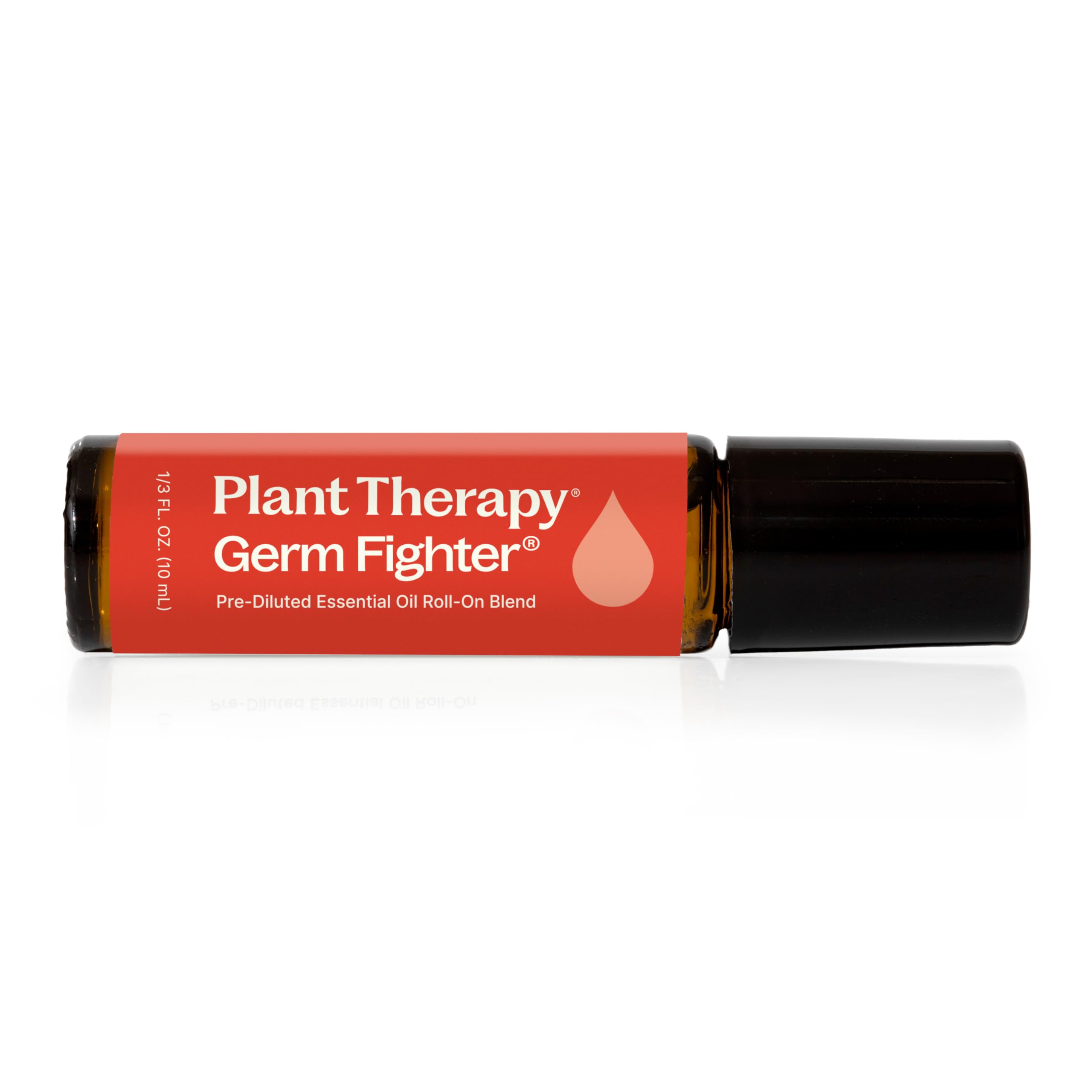 Plant TherapyGerm Fighter Synergy Pre-Diluted Essential Oil Roll-On 10 ml (1/3 fl oz). Ready to use