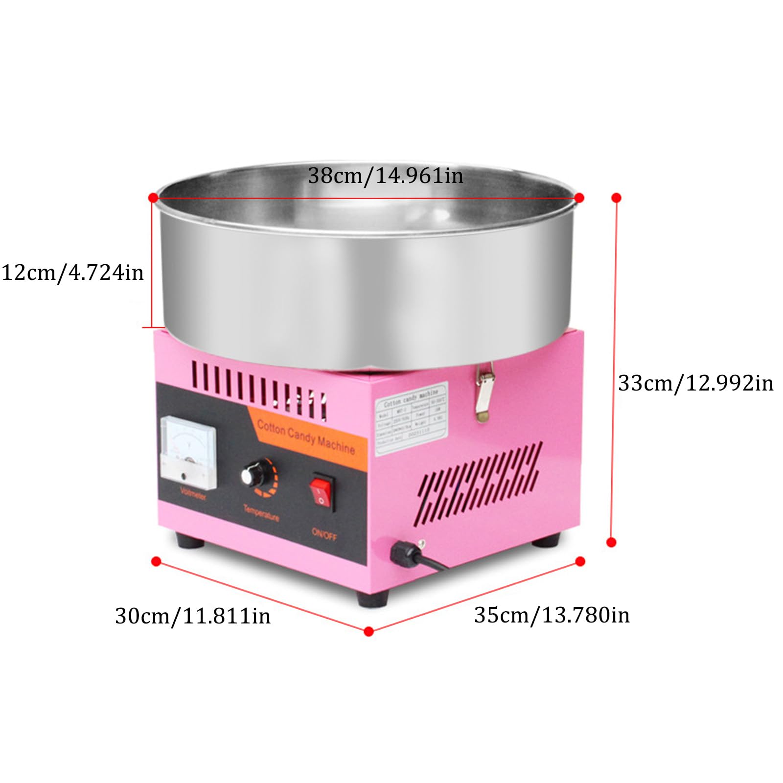 Amazon.com: YSFHYAN Stainless Steel Electric Cotton Candy Machine