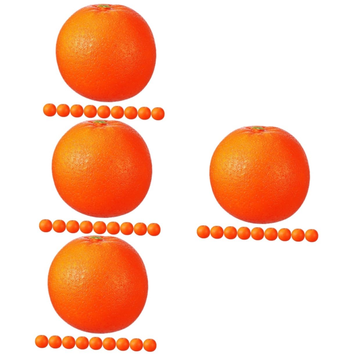 Ciieeo 4 Sätze Simuliertes Orangefarbenes Modell Naturgetreue Fruchtdekorationen Desktop-deko Mit Künstlichen Orangen Fruchtmodell Prop Künstliche Orangen Schaum 10 Stück * 4