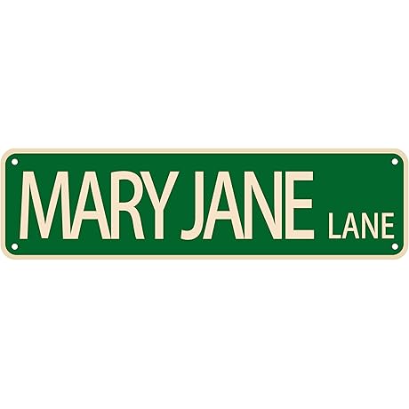 The 4x16 inch Mary Jane Lane Street Sign: A Retro, Durable and...