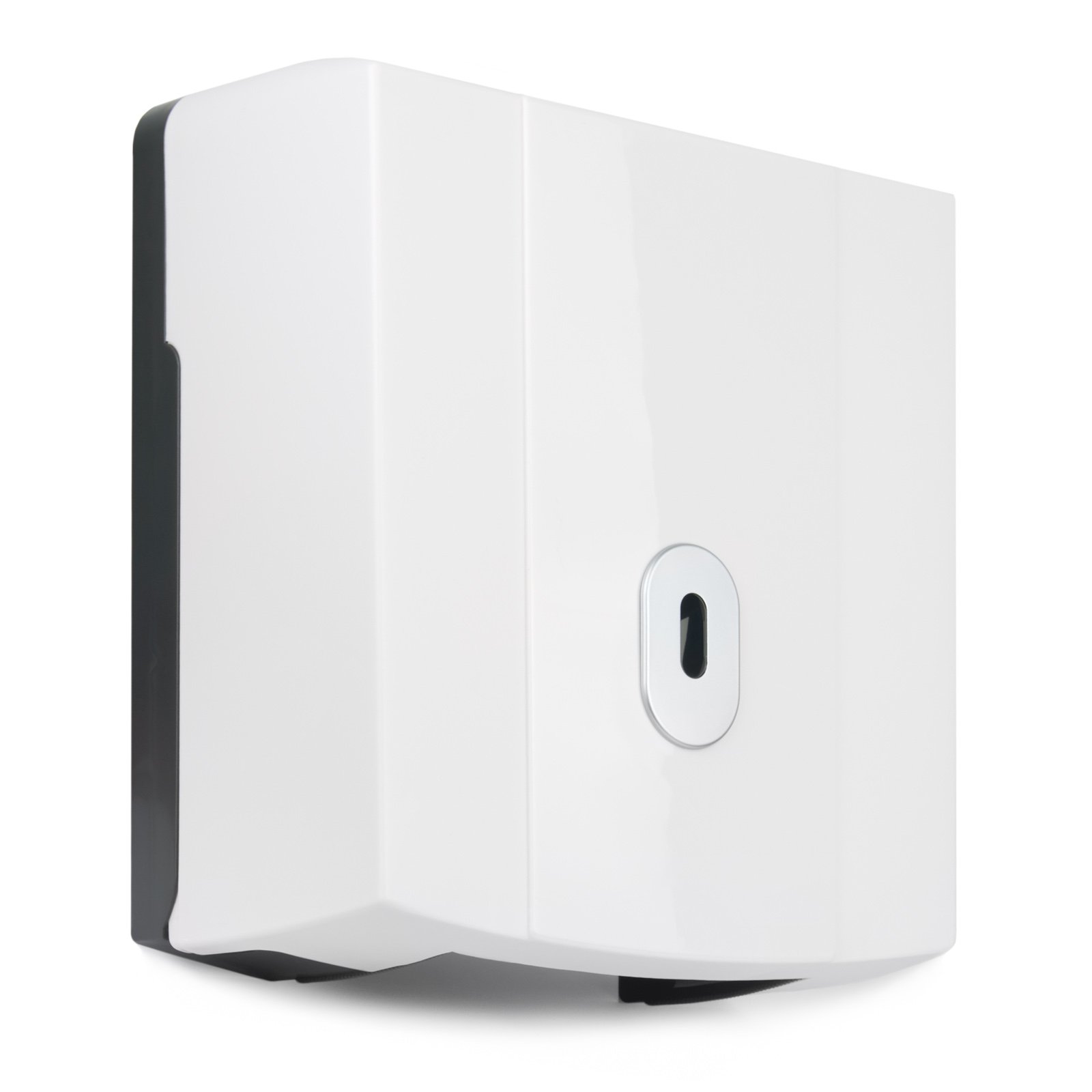 Mini Jumbo Toilet Roll Paper Dispenser - Commercial Bathroom - White