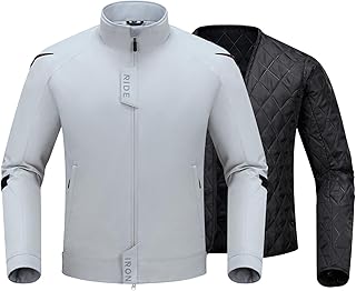 Winter Motorcycle Jacket for Men, Waterproof Windproof Motorbike Riding Jackets with Ce Level 2 Armor (Shoulder/Elbow), Removable Thermal Liner