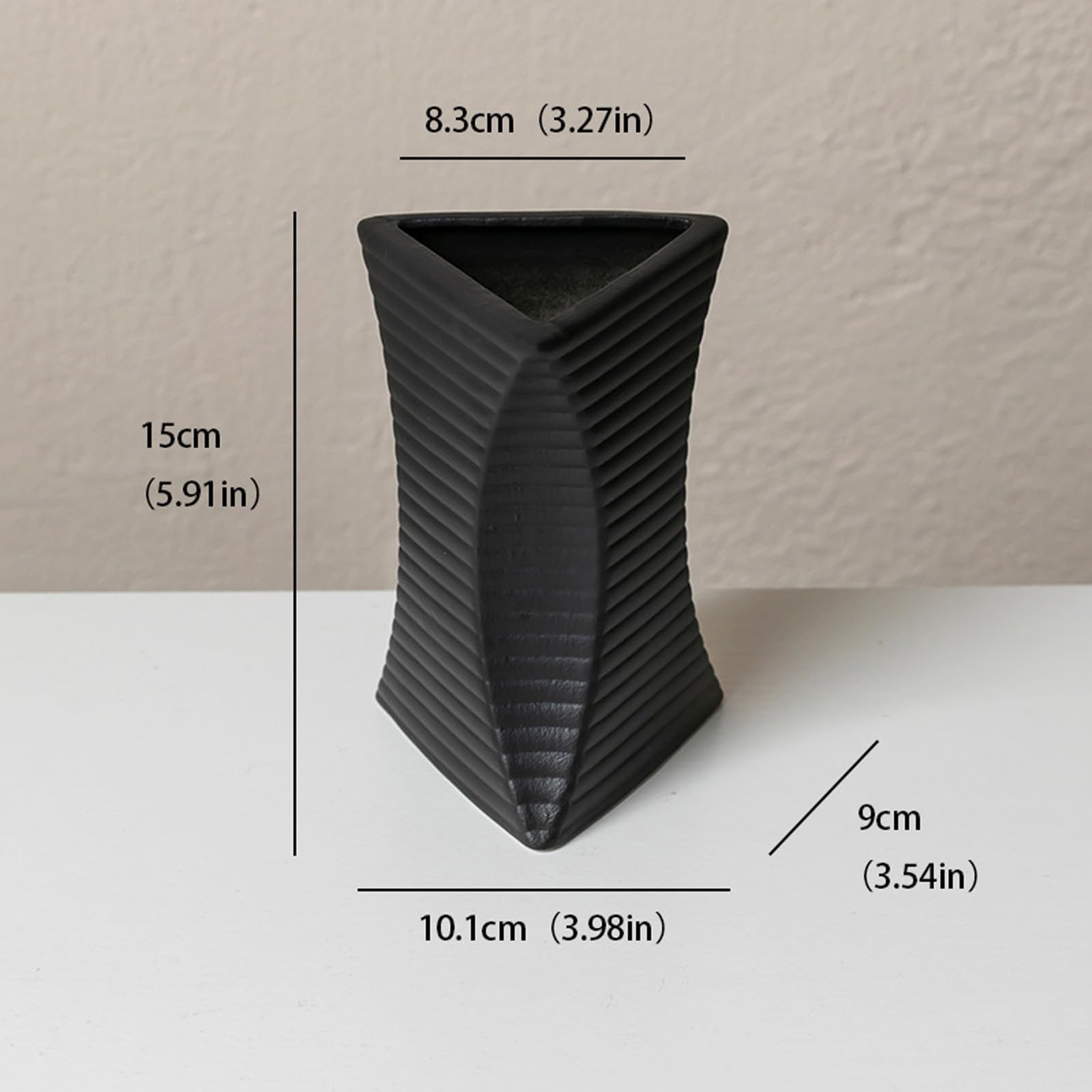 Biały ceramiczny wazon Mały wazon do dekoracji wnętrz Dekoracyjny wazon do estetycznej dekoracji Dekoracja stołu weselnego,Black a