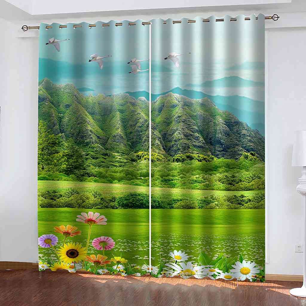 Rideaux occultants 100% polyester isolant thermique phonique 200x214 cm