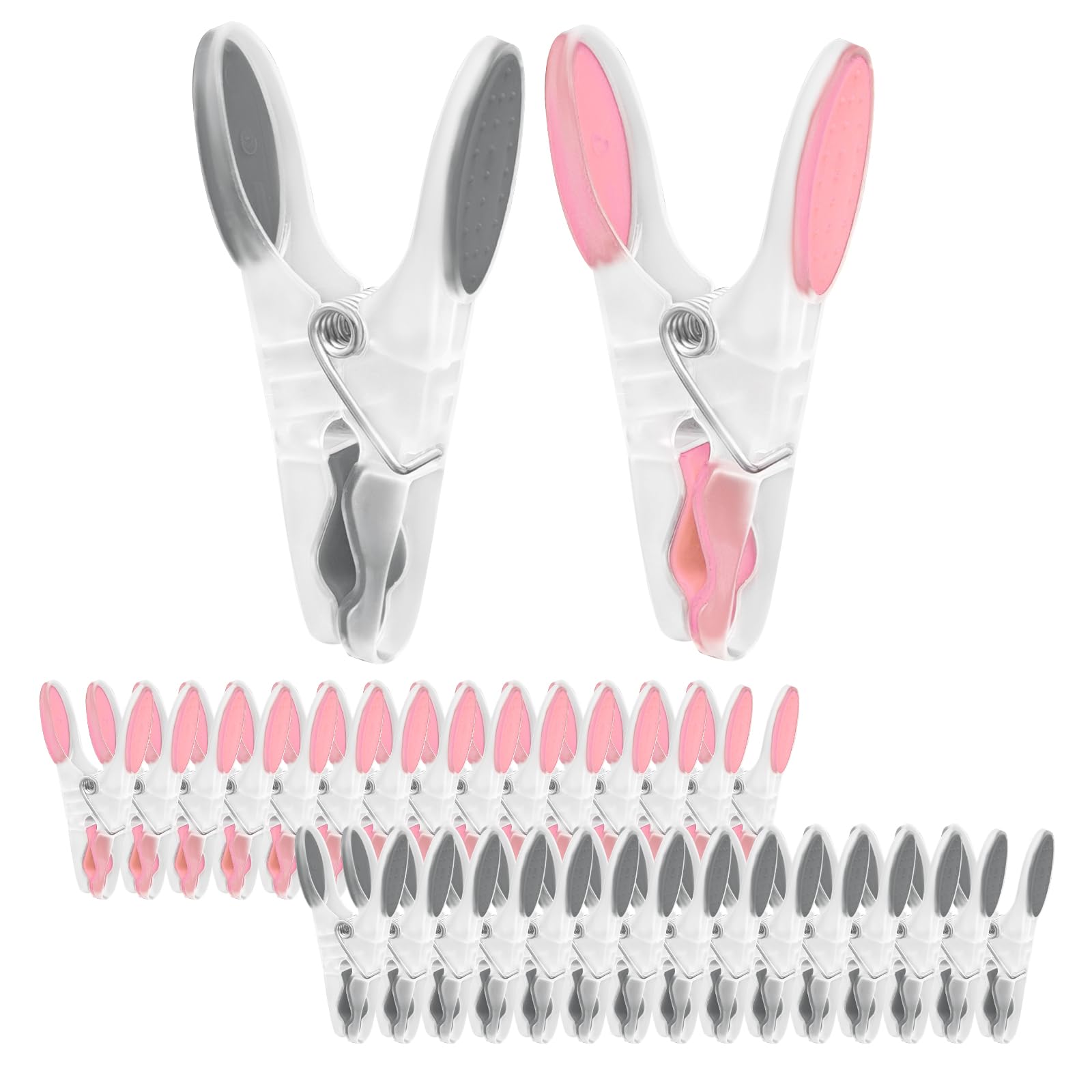 Axinost 30 Wäscheklammern,windfest, Plastik Handtuchklammern Clothes Pegs,weich,wäscheklammern ohne Abdruck, abdruckfrei, aus Kautschukkunststoff,