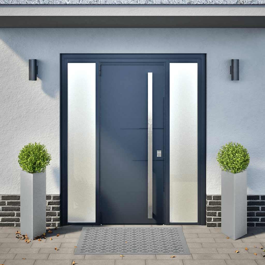 Fioriere triangolari 2 pezzi in acciaio zincato 30x26x75 cm | Senza fori di drenaggio, resistente alla ruggine, grande spazio per piante, ideale per balcone o patio