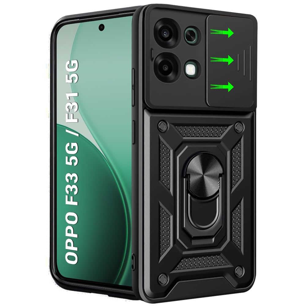 TheGiftKart Tough Armor Bumper Back Cover Case for OnePlus Nord CE 6 5G | Kickstand & Ring Holder | 360 Degree Protection Back Case Cover for OnePlus Nord CE6 (PC & TPU, Sliding Camera Cover, Black) — Amazon image 17