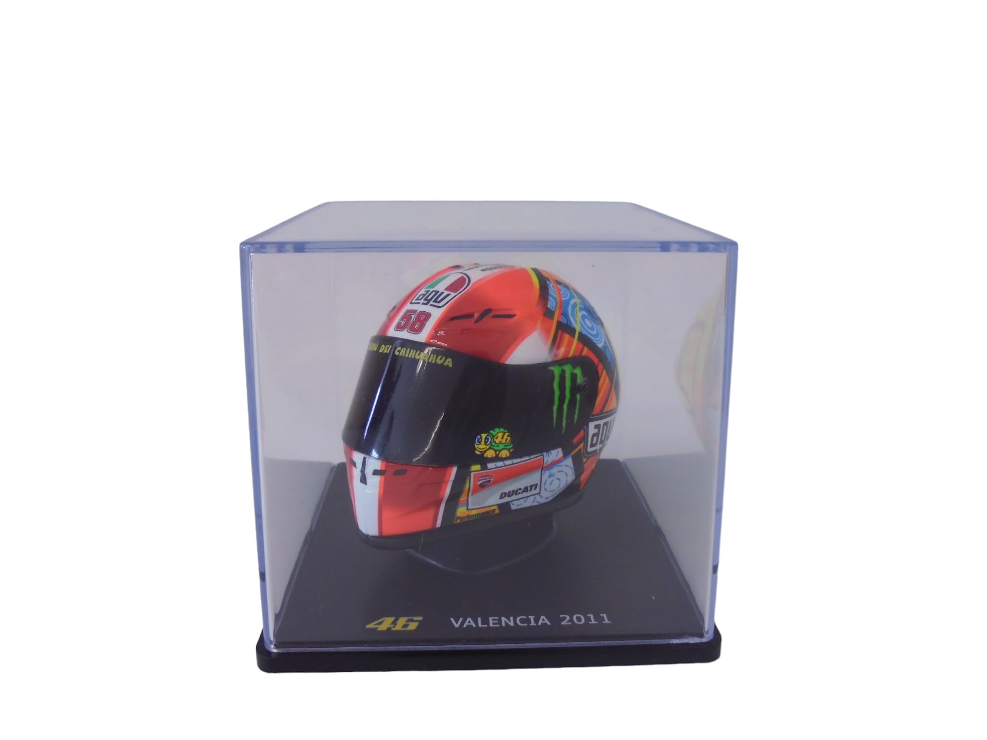 OPO 10 Helmmaßstab 1/5 Valentino Rossi Moto GP Valencia Saison 2011 - CR015