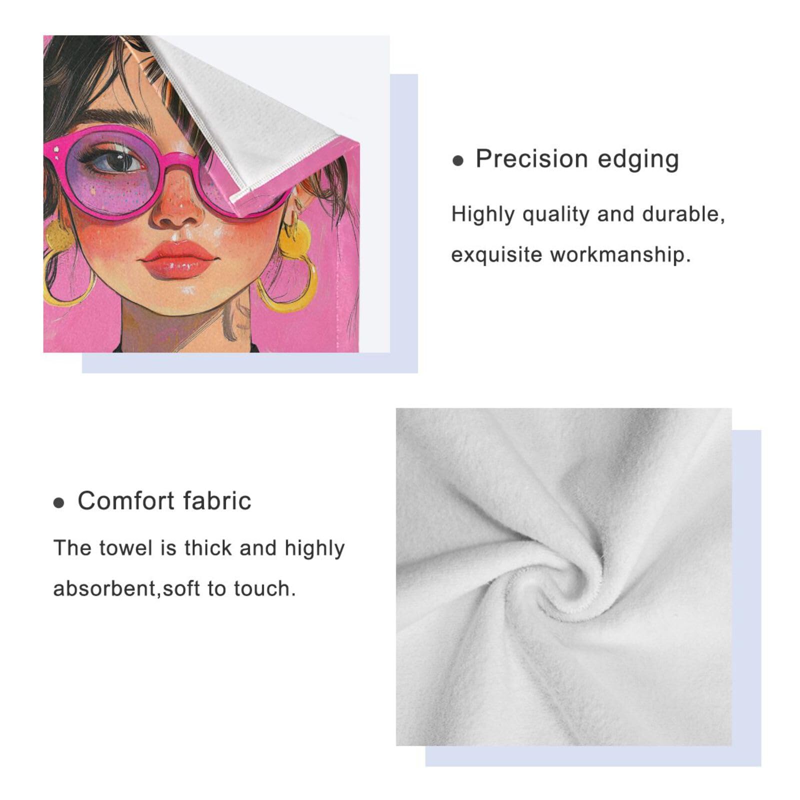 Beauty Woman - Set di 3 asciugamani da testa a piedi, 1 asciugamano da bagno, 1 asciugamano per le mani, 1 panno per la casa, cucina e famiglia