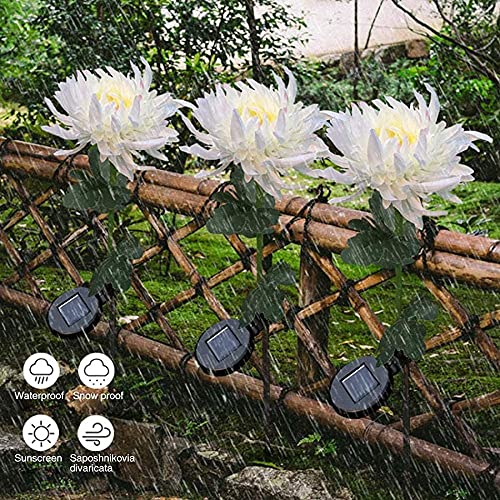 Lampe de jardin solaire chrysanthème simulation éclairage étanche allée