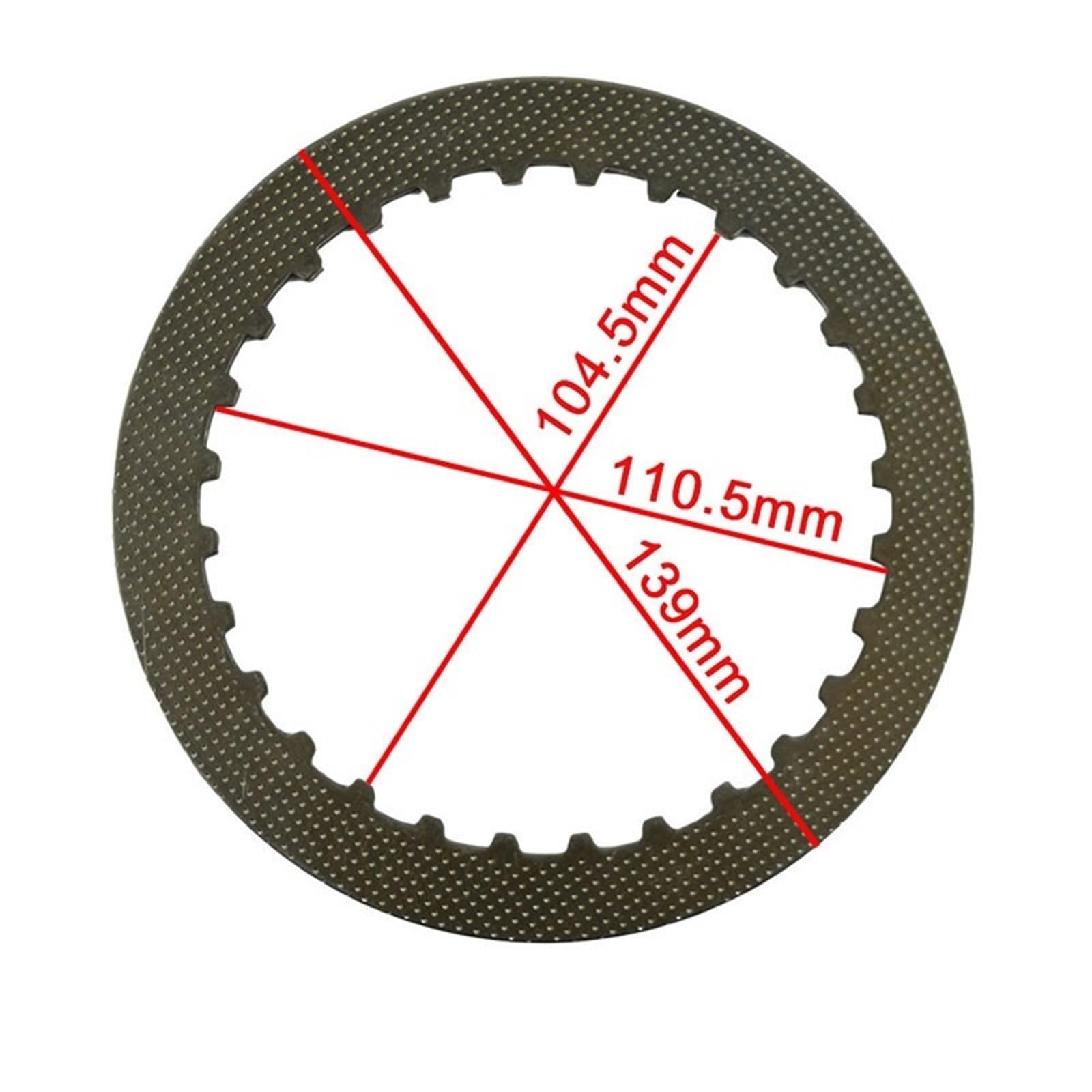 Disco Frizione Moto Adatto per Suzuki DR250S VL250 GN250 GN250E GW250 GZ250 TU250 SW-1 NJ45A Moto Frizione Piatti e Piastra di Attrito In Acciaio