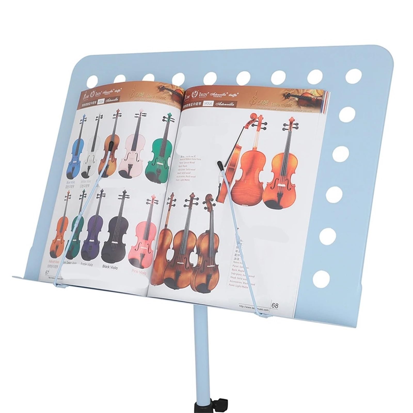 Leggio pieghevole for spartiti portatile regolabile leggero for suonare strumenti musicali Parti Stand musicali(Black)