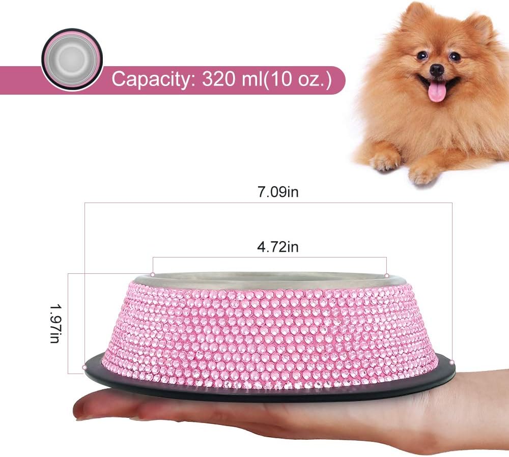 Chic & Functional: Triumilynn Rhinestone Cat and Dog Bowls Review