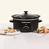 Hamilton Beach 3.5L Comfort Cook Slow Cooker, 160W Energy-Efficient Design, Removable Oven-Safe Ceramic Bowl, 3 Heat Settings, Compact for 2-4 People, Easy Clean, Black - HBSC040B