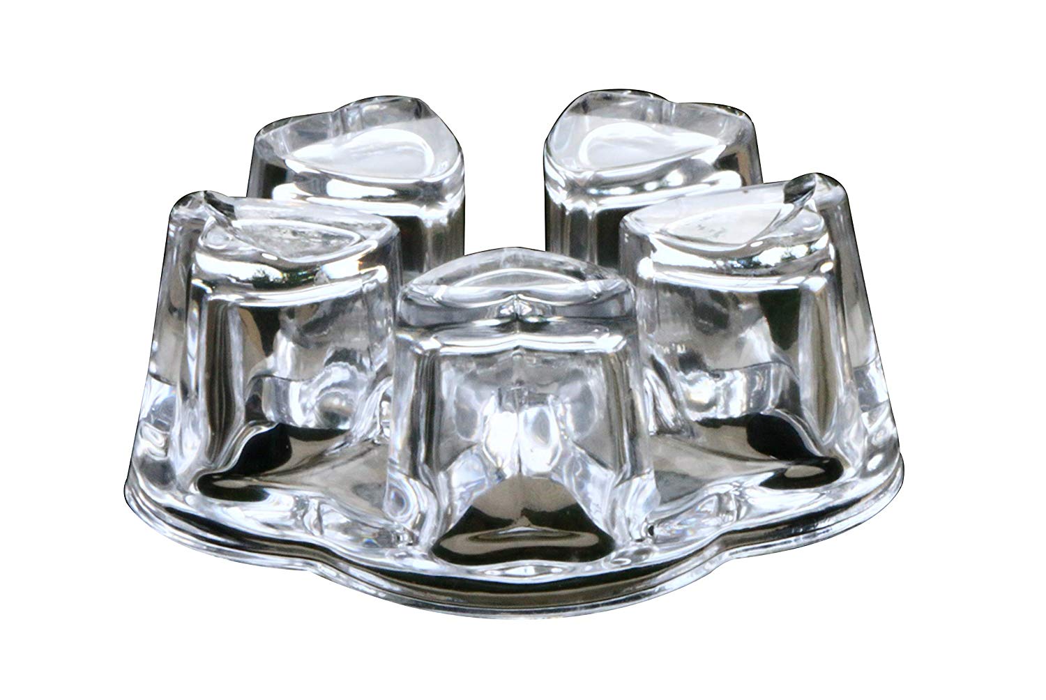 Liang baobao Teapot Warmer, Crystal Glass Heart-Shaped Heating Base