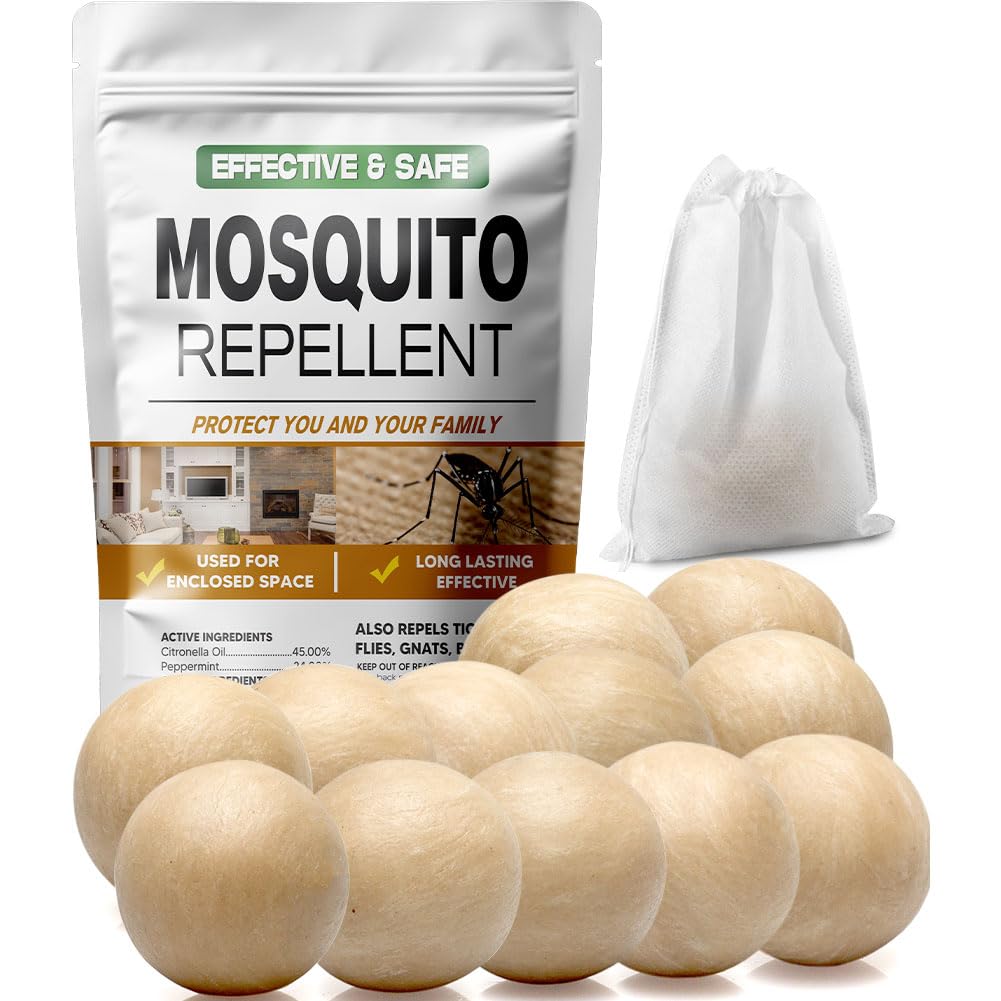 Mosquito Repellent Outdoor Patio, Mosquitoes Deterrent for Yard, Mosquito Repellent Ball, Indoor Mosquito Control, Keep Mosquito Away, Repellant Mosquito for Room-12P