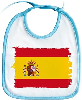 MERCHANDMANIA BABERO BANDERA ESPAÑA PAIS UNIDO orgullo español baby bib